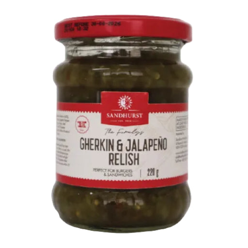 SANDHURST JAPAPENO GHERKIN RELISH 220G