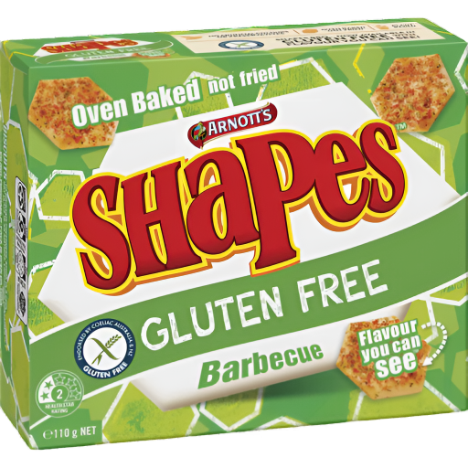 SHAPES GLUTEN FREE BBQ 110G