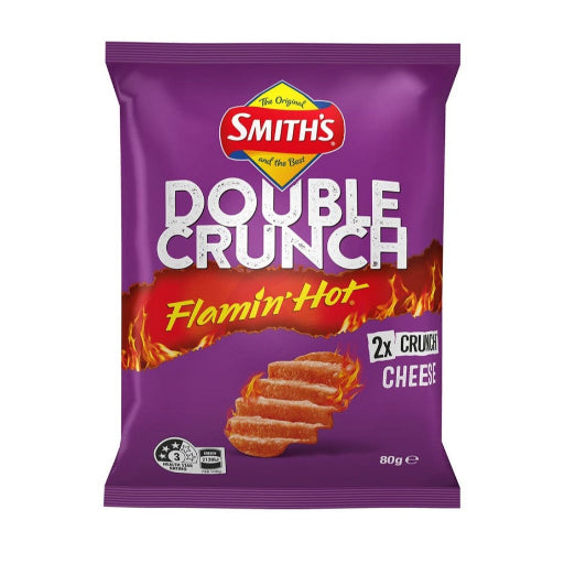 SMITH DOUBLE CRUNCH FLAMMIN HOT CHEESE 80G