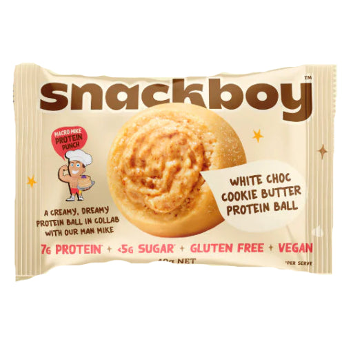 SNACKBOY WHITE CHOCOLATE COOKIE BUTTER BALL 40G