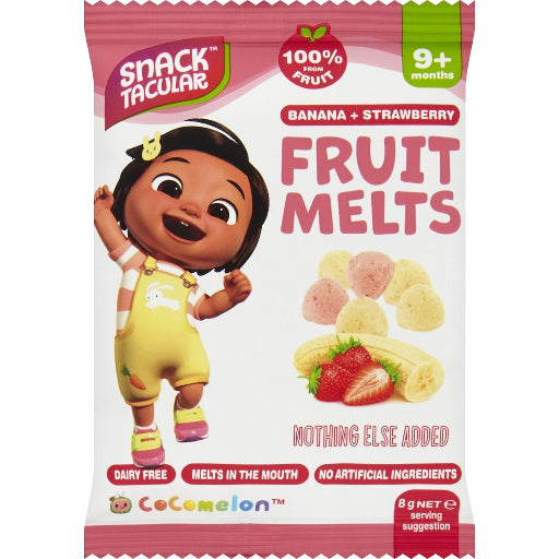 SNACKTACULAR MELTY STICKS PUFFED CORN STRAWBERRY 16G