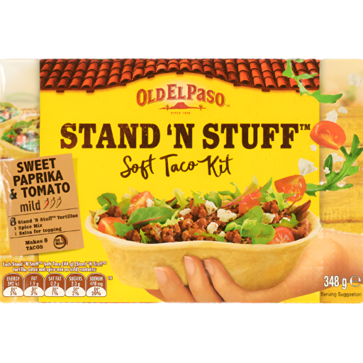 OLD EL PASO STAND N STUFF SOFT TACO KIT 348G