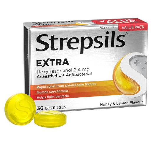 STREPSILS EXTRA LOZENGES 36PK