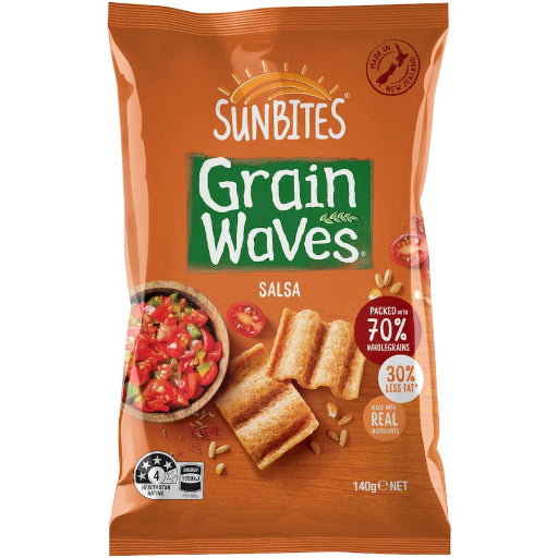 SUNBITES GRAINWAVES SALSA 140G
