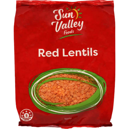 SUN VALLEY RED LENTILS 500G