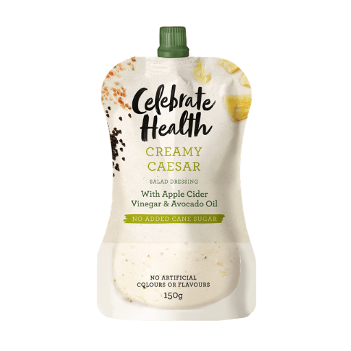 CELEBRATE HEALTH KETO SALAD DRESSING CREAMY CAESAR WITH APPLE CIDER VINEGAR & AVOCADO OIL 150G