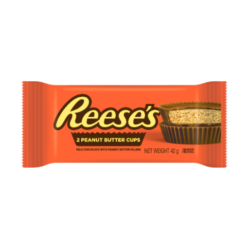 REESE'S 2 PEANUT BUTTER CUPS 42G