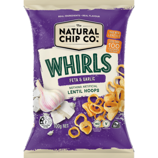 TNCC LENTIL WHIRLS FETA GARLIC 85G