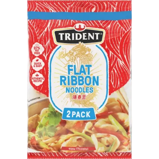 TRIDENT FLAT RIBBON NOODLES 200G 2PK