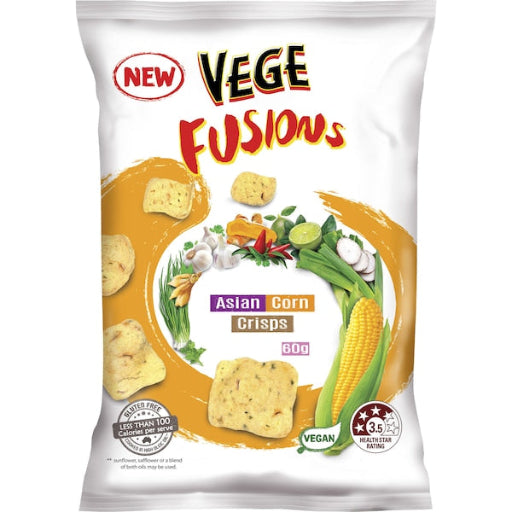 VEGE FUSIONS ASIAN CORN CRISPS 60G