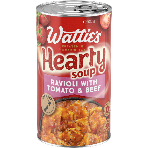 WATTIES HEARTY SOUP RAVIOLI & TOMATO 535G