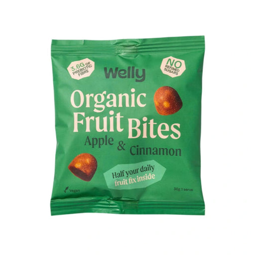 WELLY ORGANIC FRUIT BITES APPLE & CINNAMON 30G
