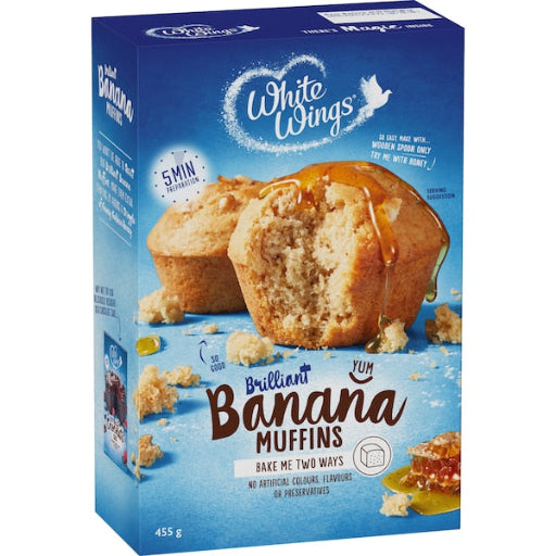 WHITE WINGS BANANA MUFFINS 455G