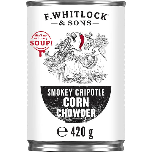 F WHITLOCK & SONS SMOKEY CHIPOTLE CORN CHOWDER 420G
