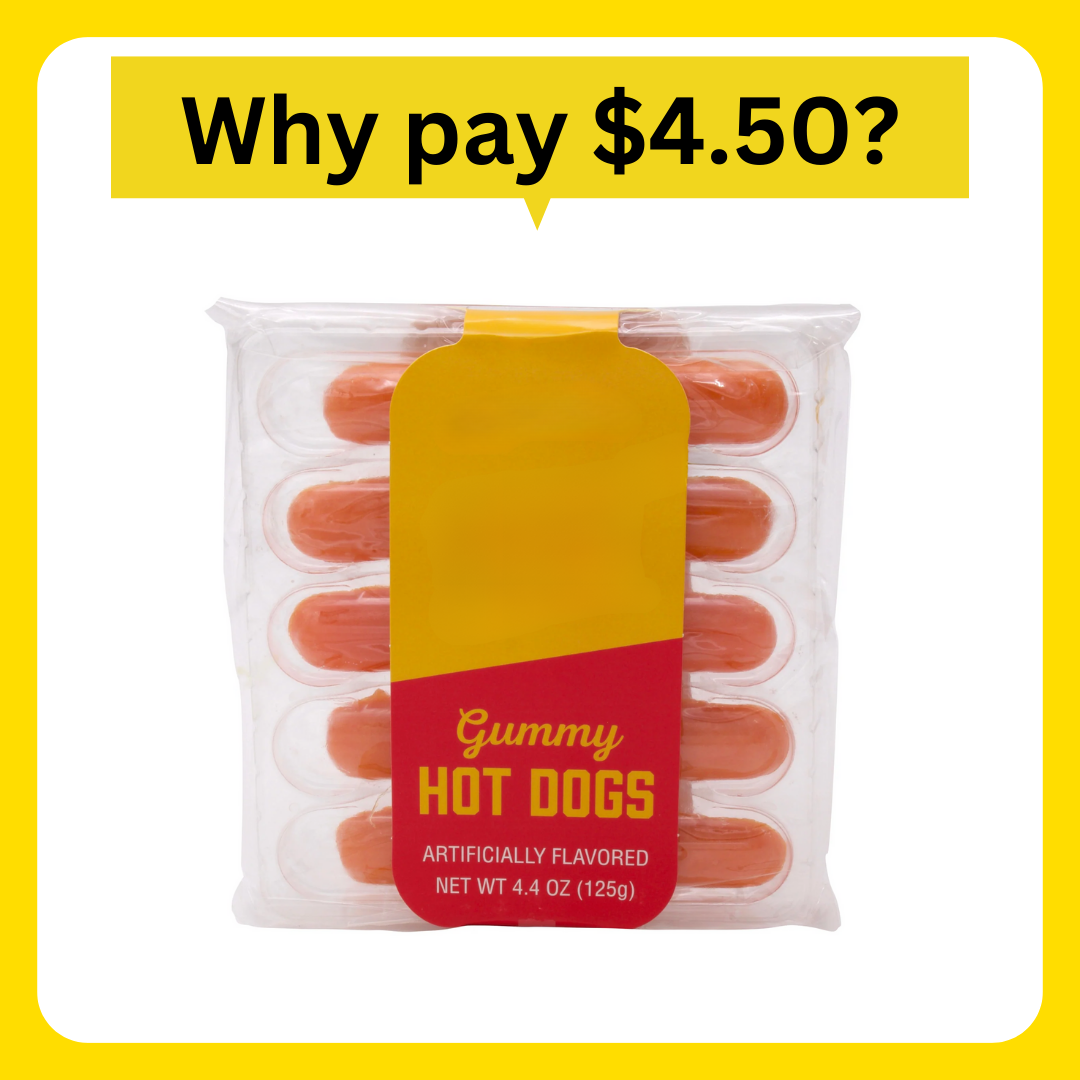 Gummy Hot Dog Candy 125g