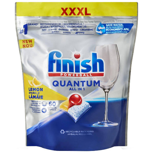 FINISH QUANTUM ALL IN ONE DISHWASHER LEMON TABLETS 46PK