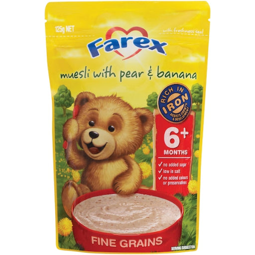 FAREX FRUITY MUSELI 6 POUCH 125G