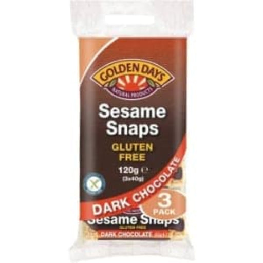 GOLDEN DAYS SESAME SNAPS DARK CHOC 120G