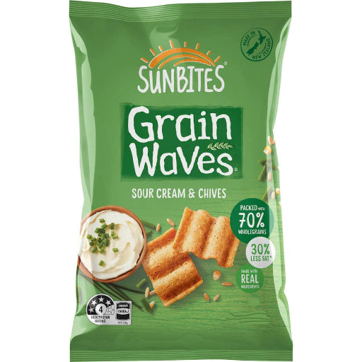SUNBITES GRAINWAVES SOUR CREAM & CHIVES 60G