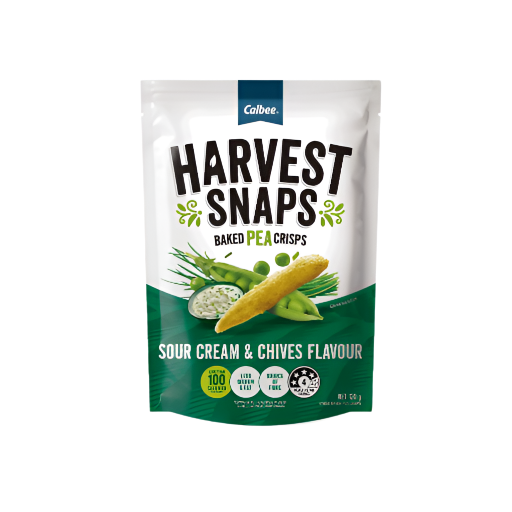 HARVEST SNAPS PEA SOUR CREAM 120G