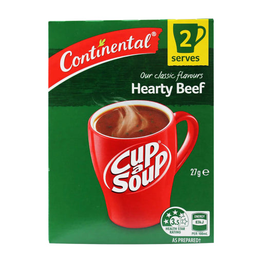 CONTINENTAL CUP A SOUP HEARTY BEEF 2PK 27G