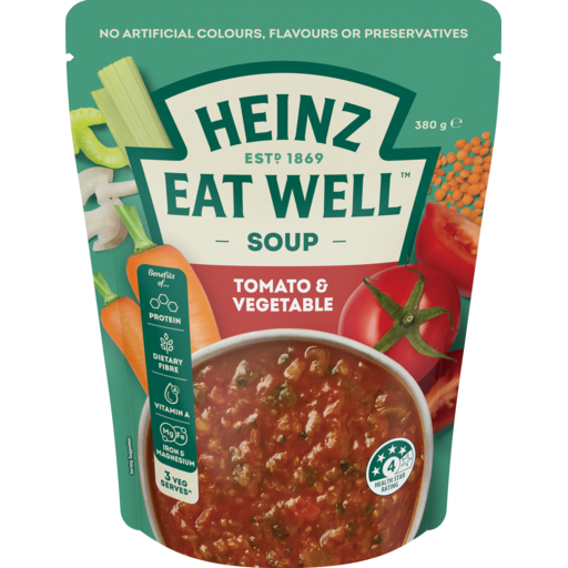 HEINZ EAT WELL TOMATO & VEGETABLES 380G