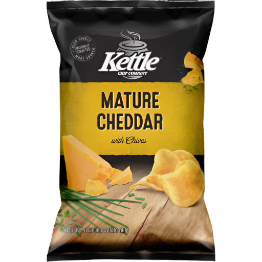 KCC KETTLE MATURE CHEDDAR CHIVES 150G