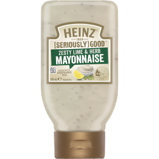 HEINZ SERIOUSLY GOOD LIME MAYO 295ML