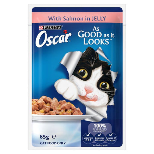 PURINA OSCAR SALMON JELLY POUCH SINGLE 85G