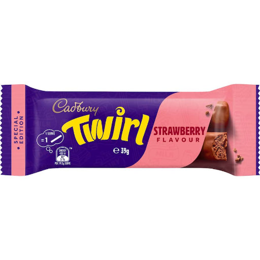 CADBURY TWIRLS STRAWBERRY BAR 39G