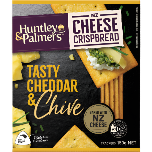 HUNTLEY & PALMERS TASTY CHEESE CRISPBREAD 150G