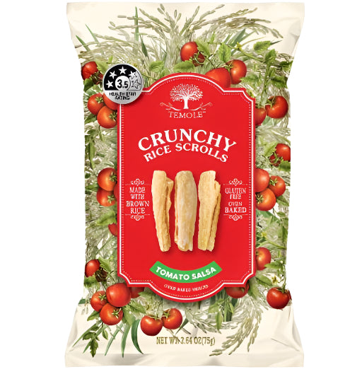 TEMOLE CRUNCHY RICE SCROLLS TOMATO SALSA 75G