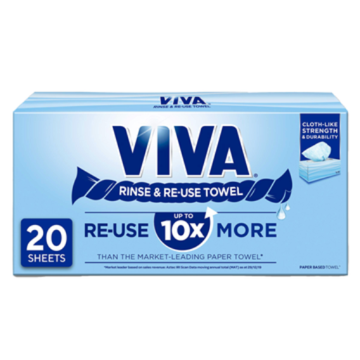VIVA RINSE & REUSE PAPER TOWEL 20PK
